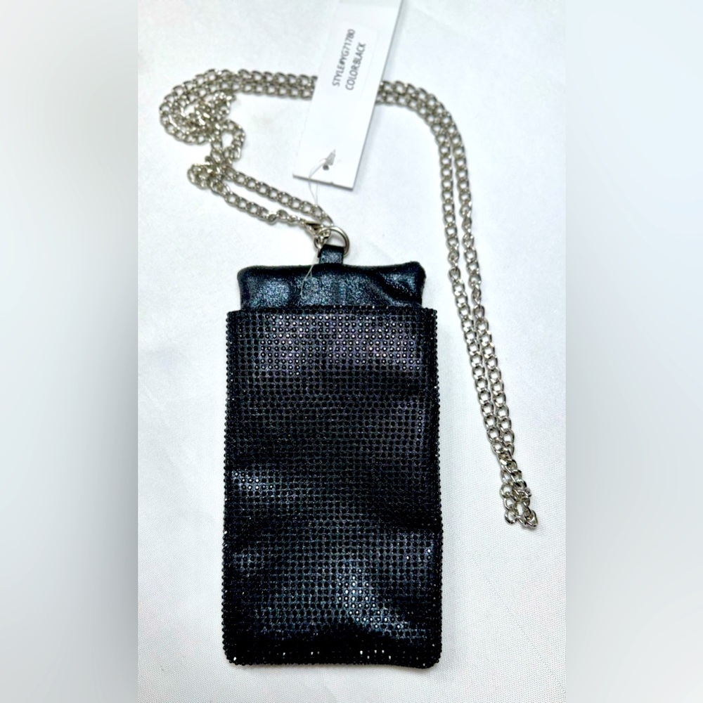Chic Black Beaded Crossbody Bag